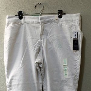 PIXIE stay-white ankle length white pants